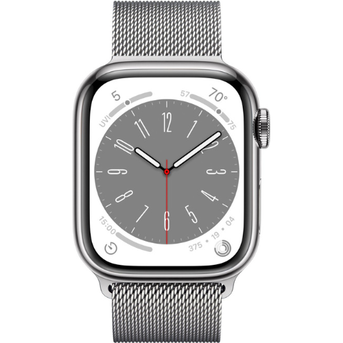 Apple Watch Series 8 41MM (GPS + Cellular) - Silver Stainless Steel - Image 2