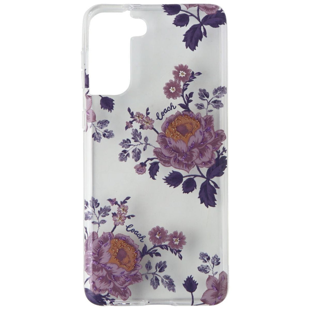 Coach Protective Case for Samsung Galaxy (S21+) 5G - Moody Floral Purple / Clear - New - Image 2