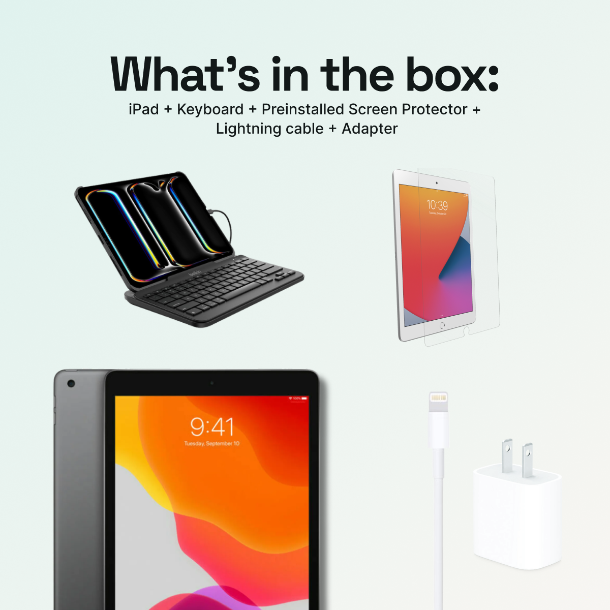 iPad 8th Gen + Belkin Keyboard - Pack - Image 5