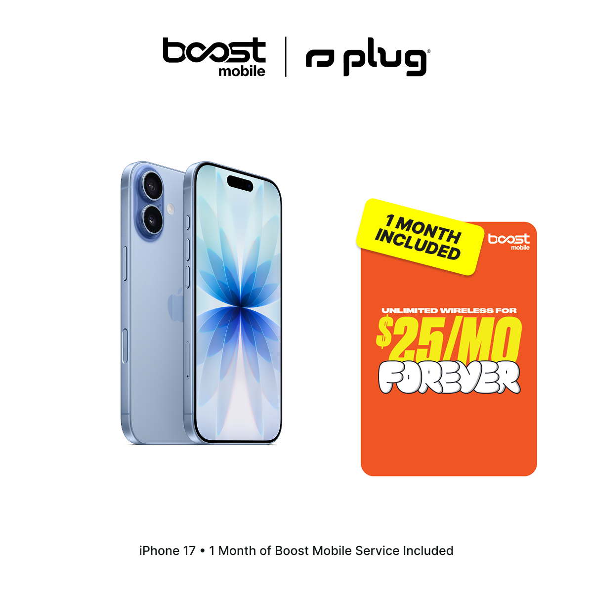 iPhone 17 Connected Pack (Unlocked) + 1 Month Boost Mobile